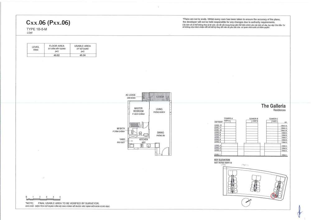 Cần bán 1PN Metropole tòa Galleria tầng trung 1 Ban 1PN metropole Galleria 50m2 batdongsanquan2.com .jpg