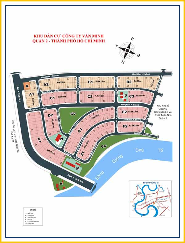 Chính chủ gửi bán villa phố đường số 5 sông Giồng An Phú Quận 2 4 quy hoach mặt bằng khu dan cu song giong phuong an phu batdongsanquan2.com